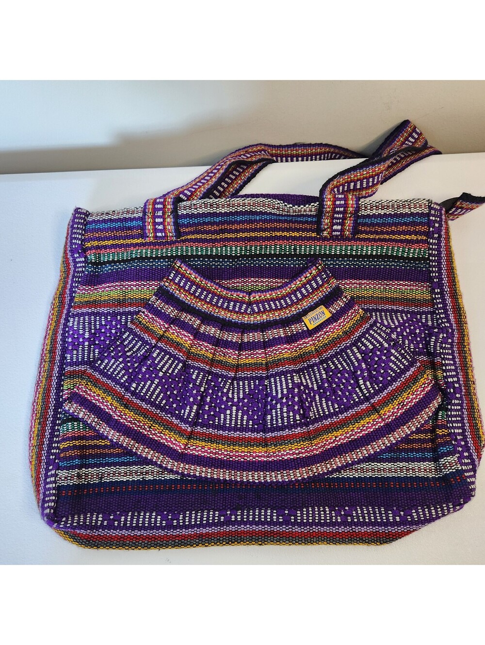 Pinzon woven striped purse